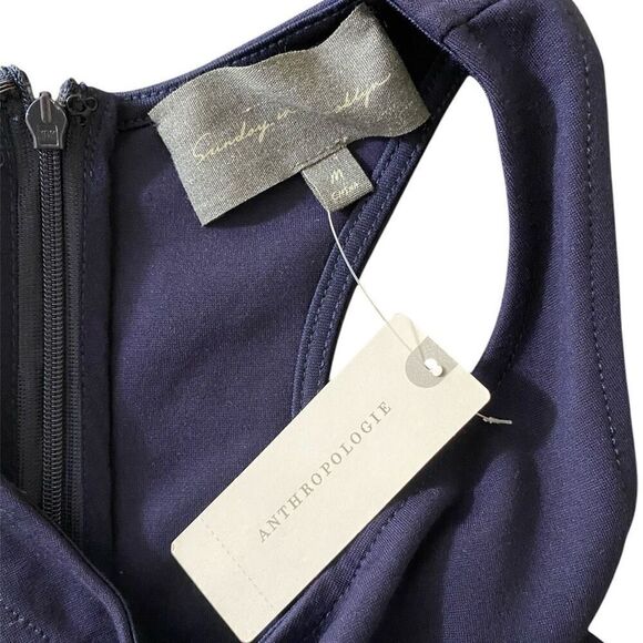 Sunday In Brooklyn Color Block Navy Scalloped Hem Tank Top NWT Size Medium - Picture 5 of 7